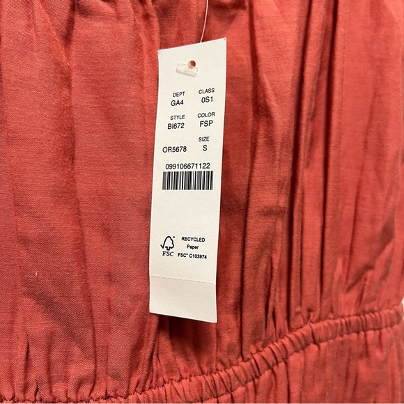 NWT J. Crew Womens Re-Imagined Tie-Shoulder Cotton Voile Tiered Dress Red Size S - Picture 11 of 16